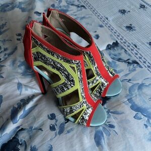 Never-Worn Neon & Snakeskin Heels